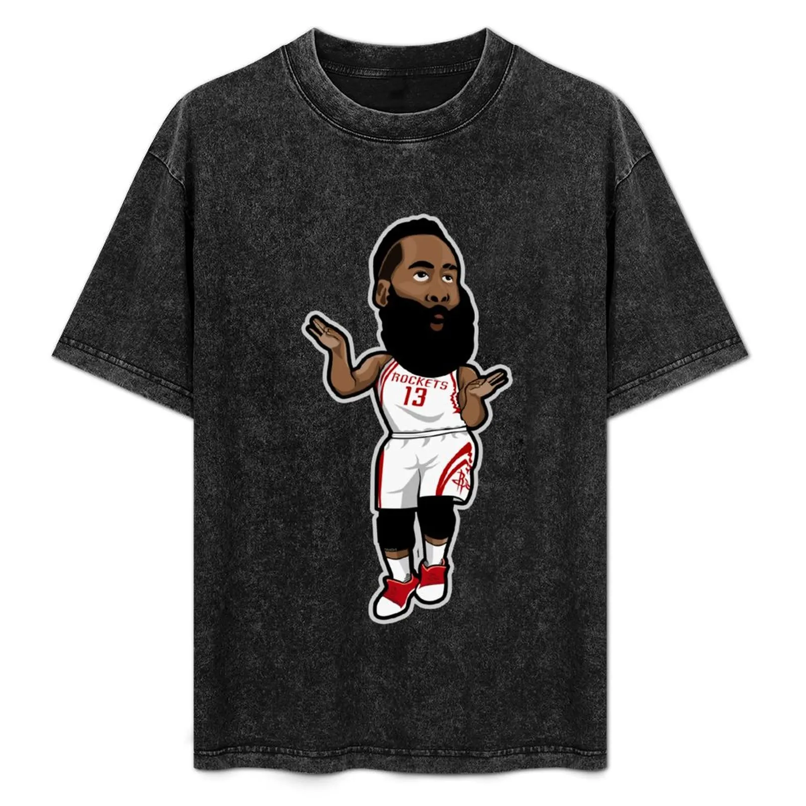 

James Harden Cartoon Style T-Shirt Plus Size Simple Casual Top