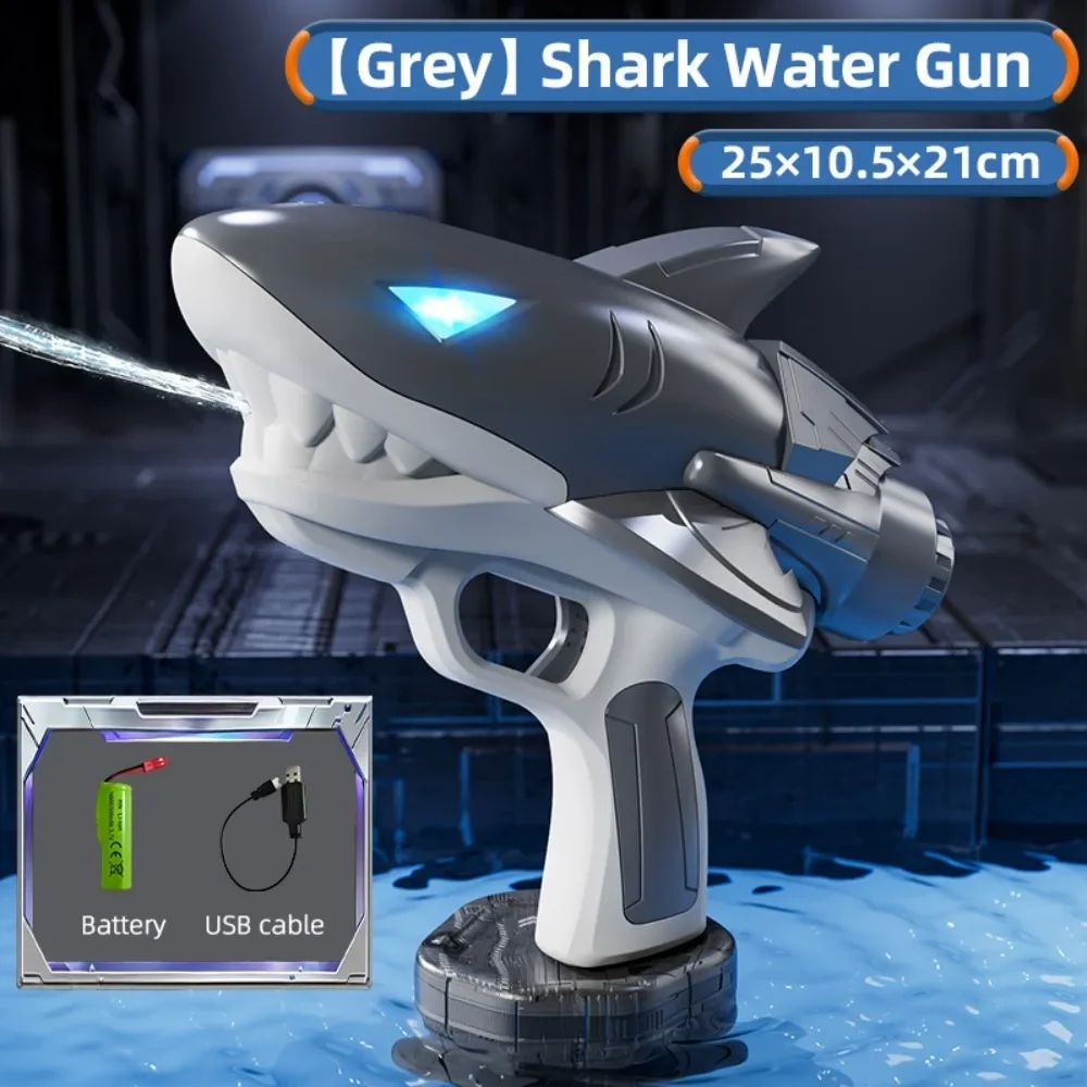 Electric Water Gun Automatic Shark Shape For Outdoor Water Fights_voghion.com
