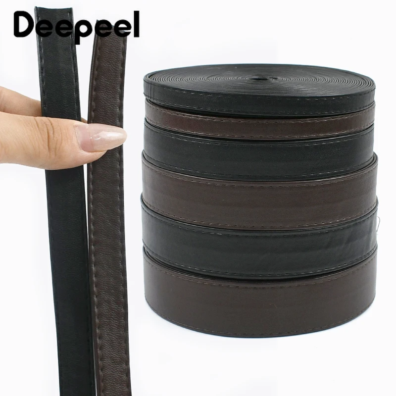 

5/10Meters 10-30mm PU Leather Webbing Cord Bag Strap Belt Sling Band Necklace Bracelets Decorative Ribbon DIY Sewing Accessories