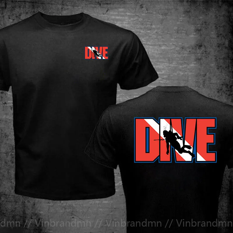 Awesome Scuba Drive T-Shirts Men Streetwear T Shirt Scuba Diver Ocean Diving T-Shirt Diver Gift Tshirt Cotton Tee Top Clothing