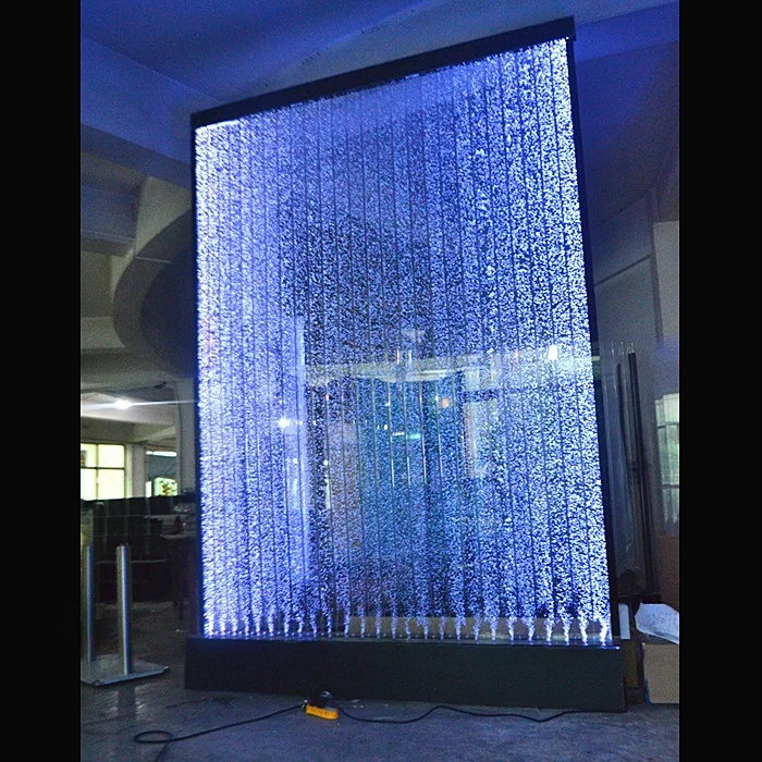 Customized Wedding Decoration Led Colour Changing Glowing Waterfall Bubble Wall