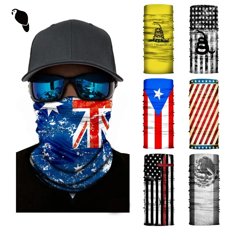 3D Seamless Magic Neck Warmer Gaiter Face Shield Balaclava Bandanas Cycling Hiking Tube Scarf Men Women Halloween Headband Mask