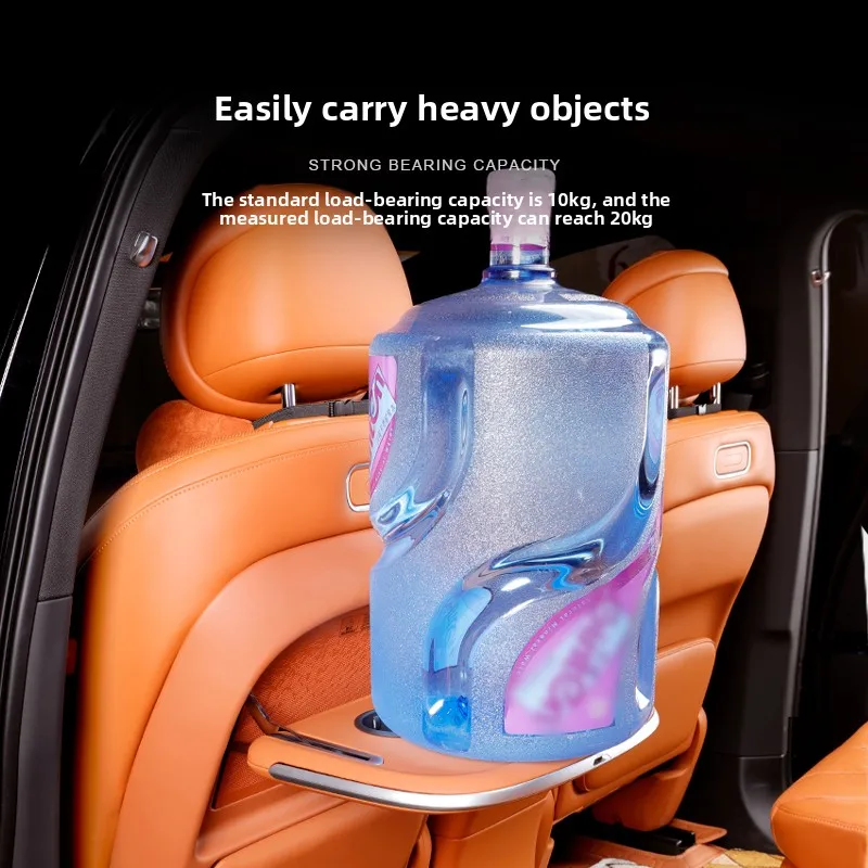 For Li Auto i6 Car Seat Back Folding Small Table Board w/ Ambient Light Wireless Charger Foldable Laptop Table Plate Accessories