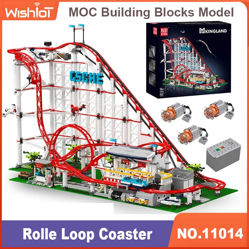 

Mold KIng 11014, креативный строительный блок, моторизованная петля, подставка, модель игрушки, совместимая с набором 10303, детский рождественский подарок