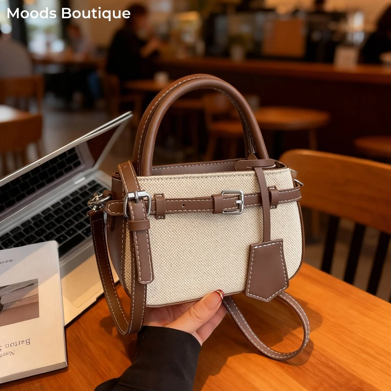 

Contrast Color Mini Top-handle Bags For Women Small Shoulder Cross Body Saddle Bag 2025 Winter Latest Luxury Designer Handbags