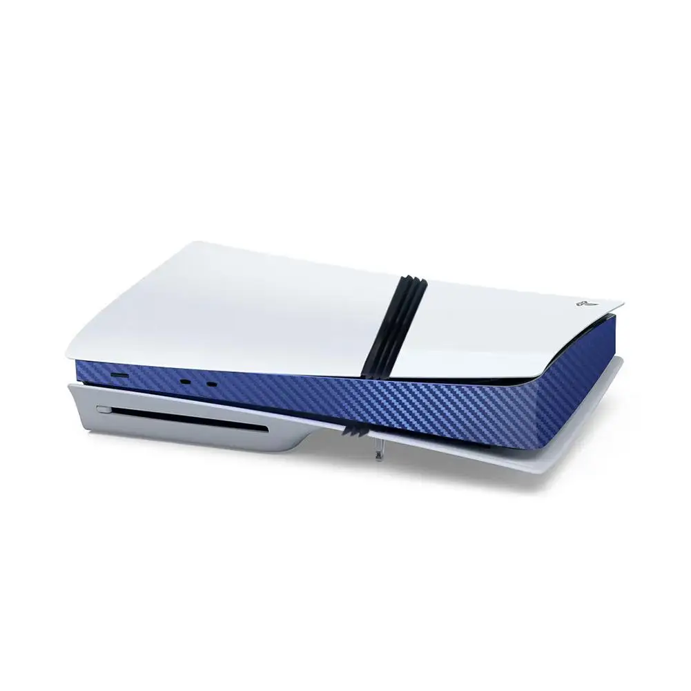 ملصق جانبي لجهاز PS5 Pro شريط جانبي ملصق طبقة رقيقة واقية لوحدة التحكم PlayStation 5 ملصق جلدي لتزيين ألياف الكربون