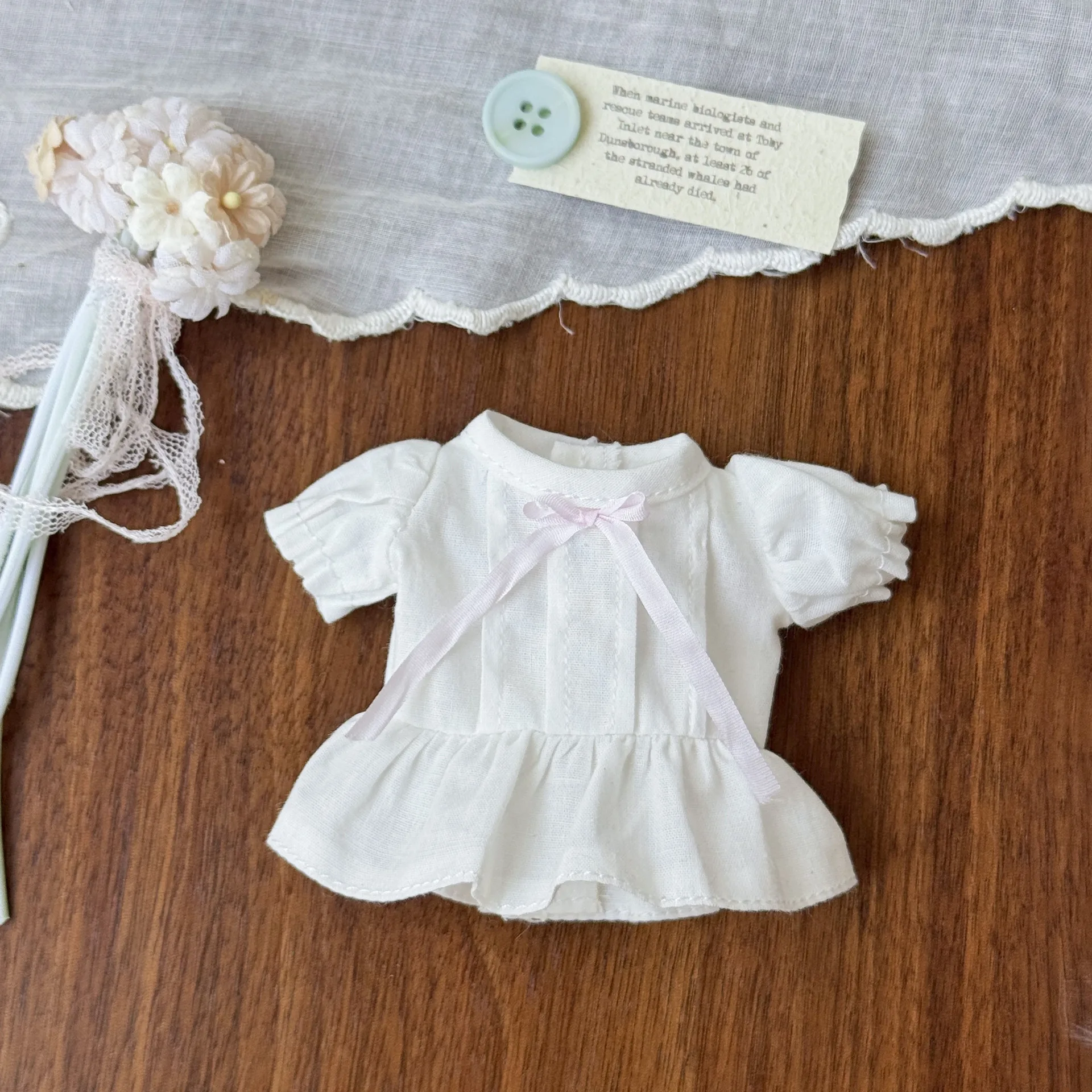 Original Dress Outfit for ZSIGA Doll, 10cm Doll Skirt, Kitty Plush Toy Clothes, 1/6 BJD Doll Clothing