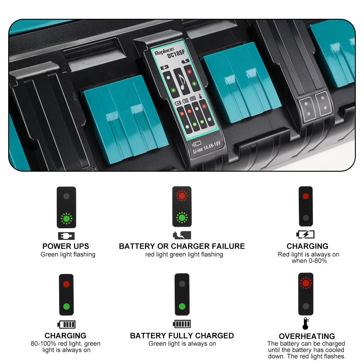 Fast Charger For Makita Battery 18v Makita Accessories 18650 Battery Makita Four In One Battery Charger