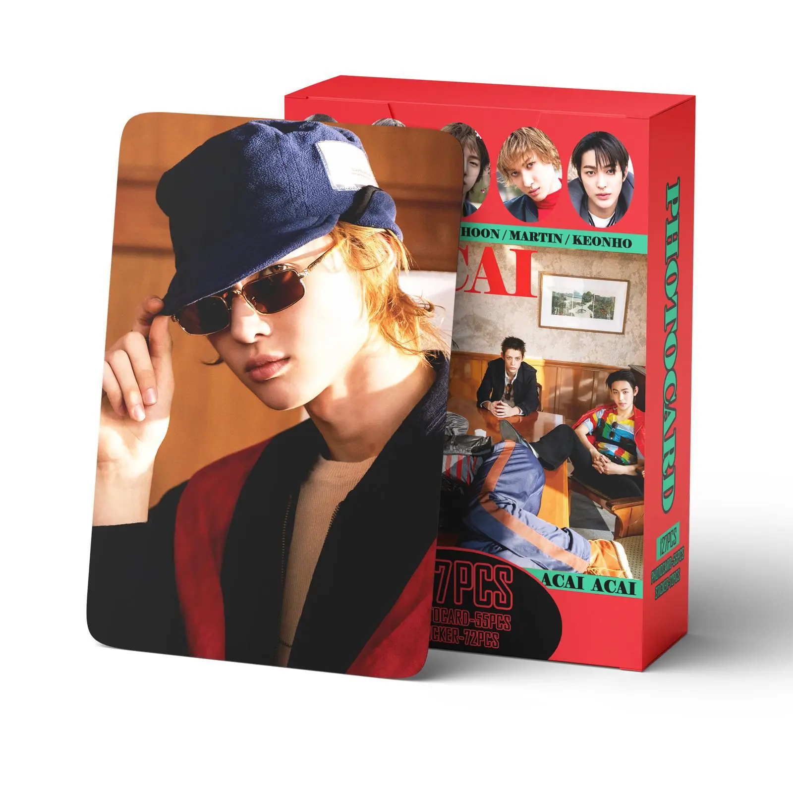 55 Tarjetas Fotográficas Láser CORTIS ACAI GREENGREEN, Colección de Estrellas de Kpop, Tarjetas Lomo, Tarjetas Holográficas con Destello, Regalos para Fans