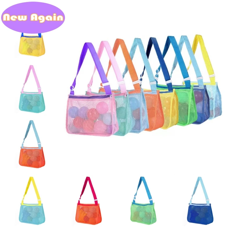 Sacs à main en filet de plage pour enfants, collection de coquillages pour garçons, sacs à main pour enfants, fourre-tout portables pour tout-petits, jouets pour enfants, NAB295