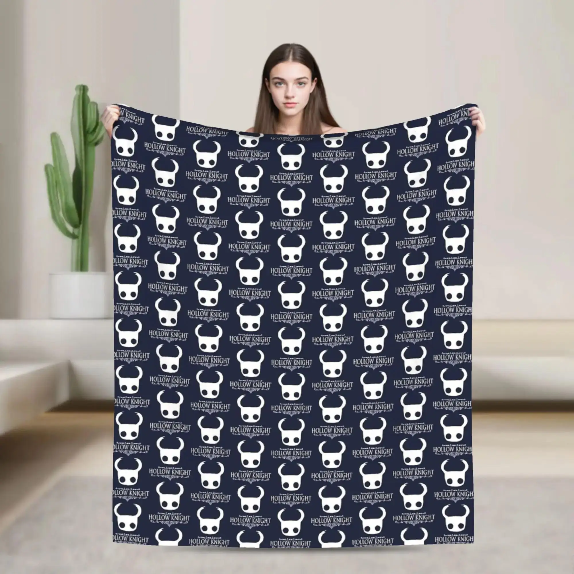 

Мягкое теплое фланелевое одеяло с мультяшным принтом Hollow Knight для детей, домашнего декора, комфортное покрывало на кровать, весна