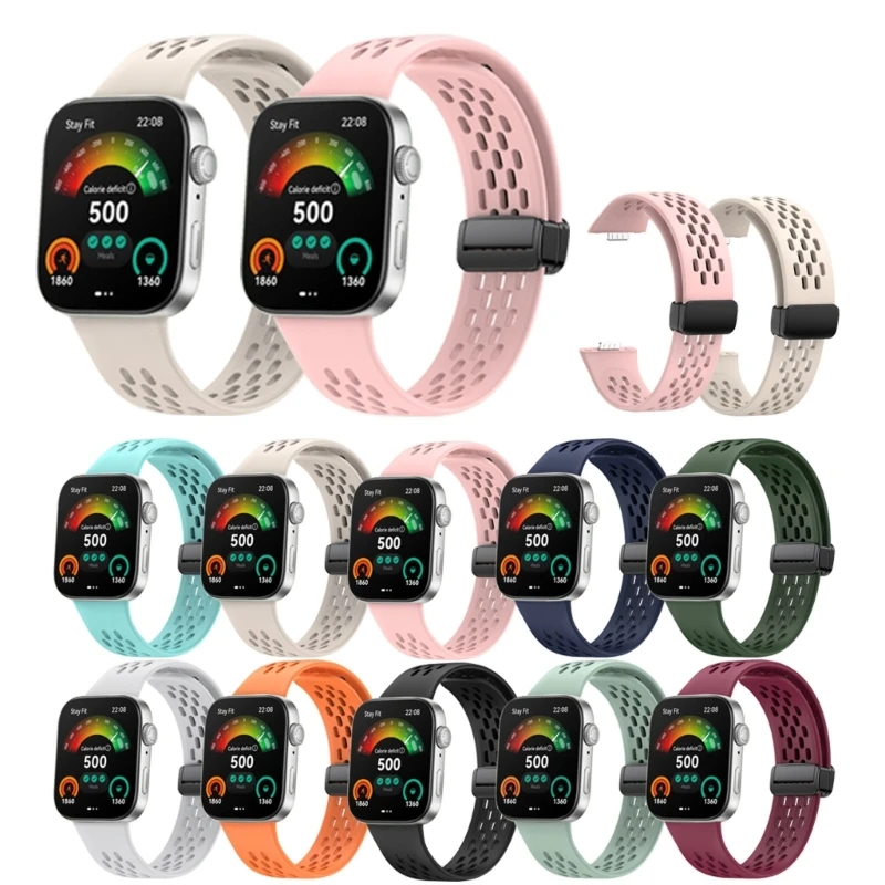 Silicone Wrist Strap Magnet Attachment Smartwatches Band fit for Watch Fit3