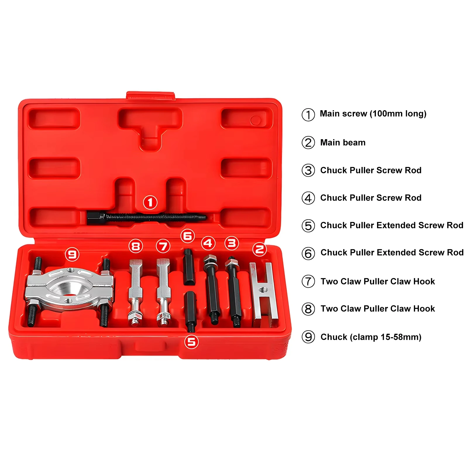 

9 шт., комплект съемников сепараторов с 2 челюстями, инструмент для ремонта подшипников автомобиля, инструмент для снятия подшипников для автомобильных машин, прессованное удаление