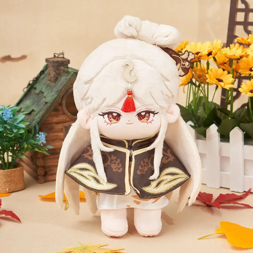 

20cm Anime Genshin Impact Ningguang Soft Plush Doll Body Plushie Dress Up Cotton Dolls Toys Cosplay Birthday Gift