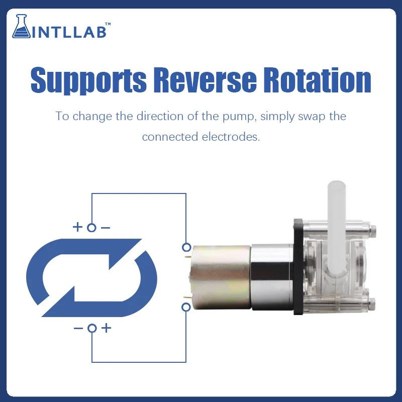 Intelligent Peristaltic Pump 24V DC for Laboratory Liquid Management in Aquarium Monitoring and Lab Analysis.