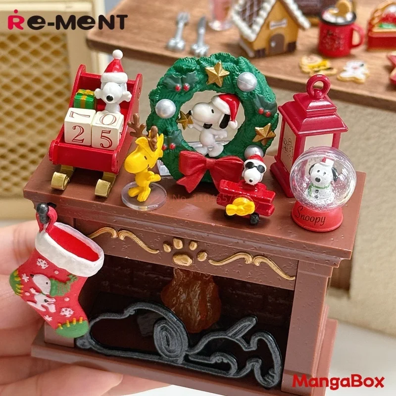 RE-MENT صندوق أعمى سنوبي عشية عيد الميلاد هدية مصغرة مجموعة شجرة عيد الميلاد