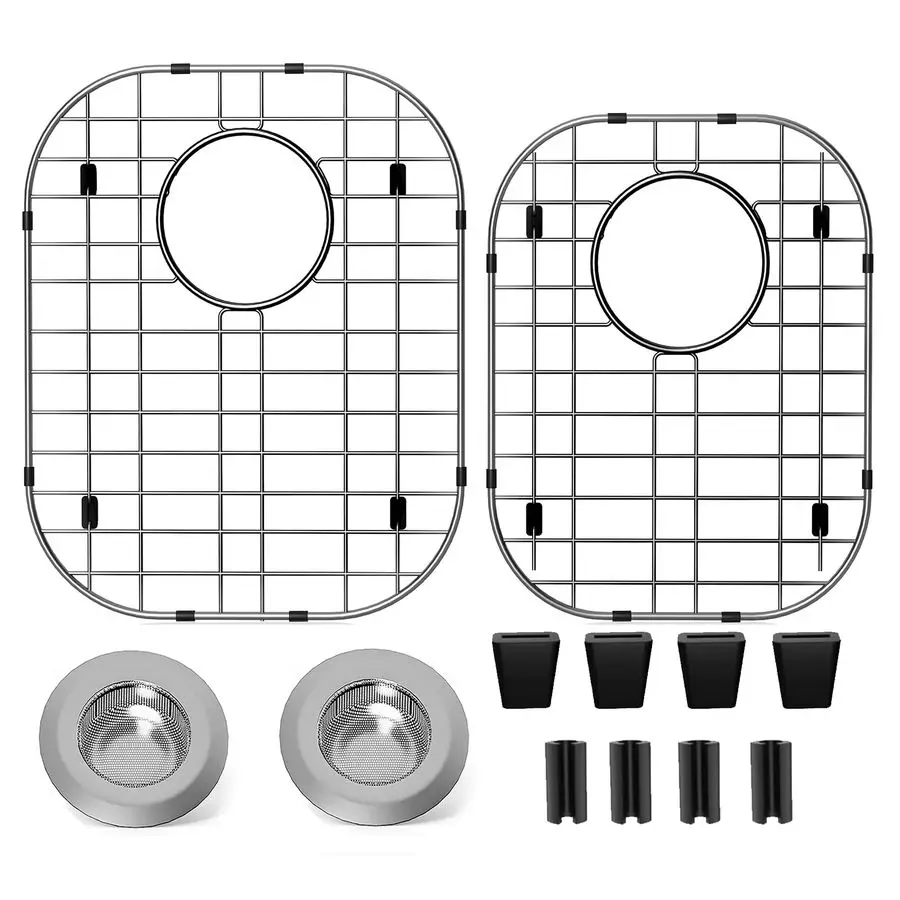 

Sink Protectors for Kitchen Sink 13x16and 11.2x14.5,Stainless Steel Sink Grid, Sink Rack for Bottom of Sink, Rust Resistant Meta