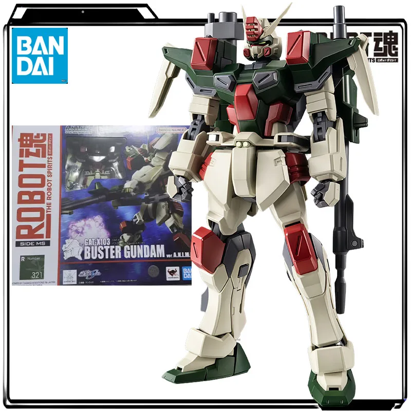Bandai genuíno robô anime figura GAT-X103 buster gundam 125mm figura de ação brinquedos para meninos crianças presente modelo colecionável ornamento