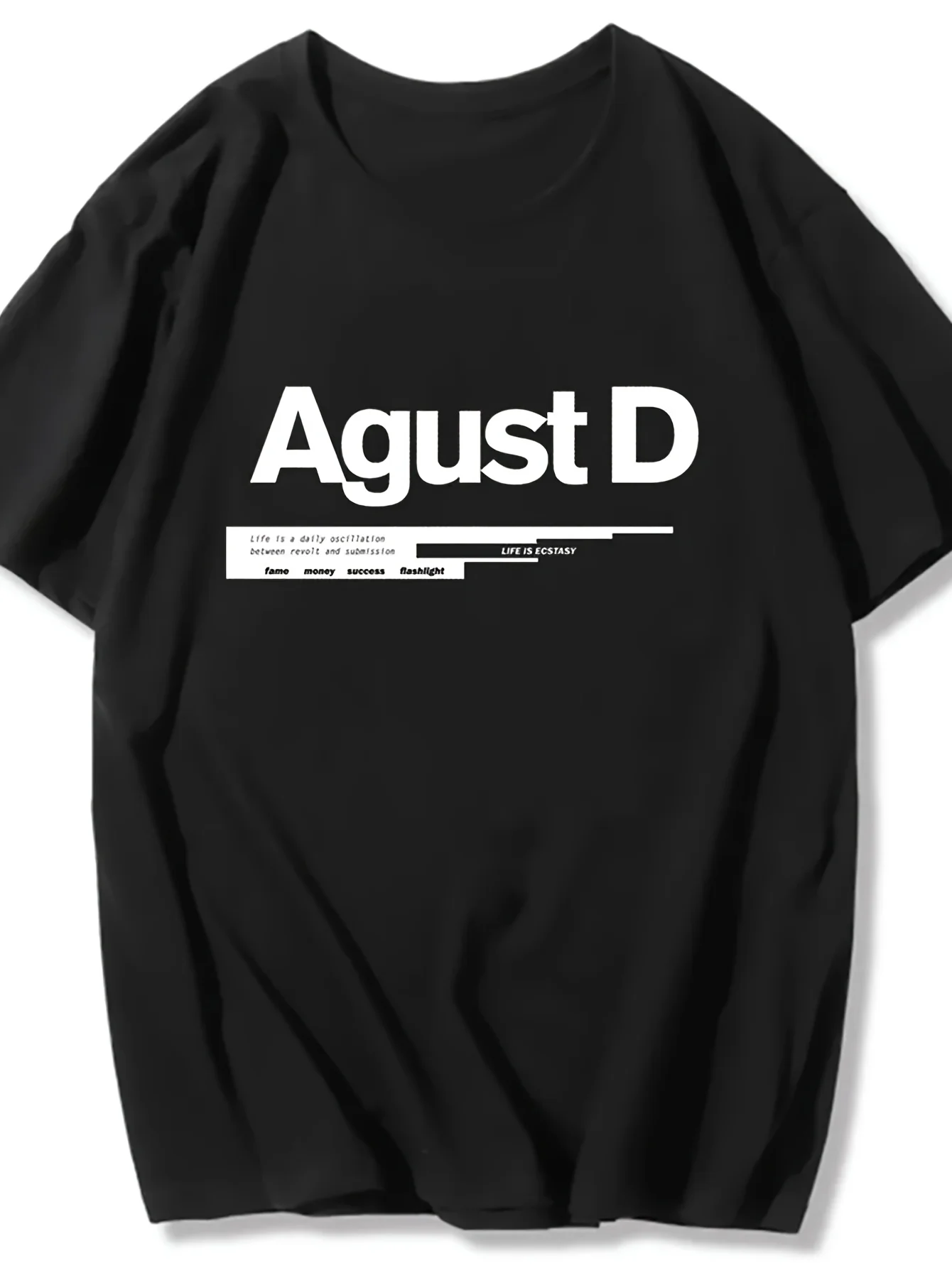 

New Korean version of KPOP Agust D printed T-shirt D-2 album Unisex T-shirt Yoongi shirt Teen clothes Graphic T-shirt Tops