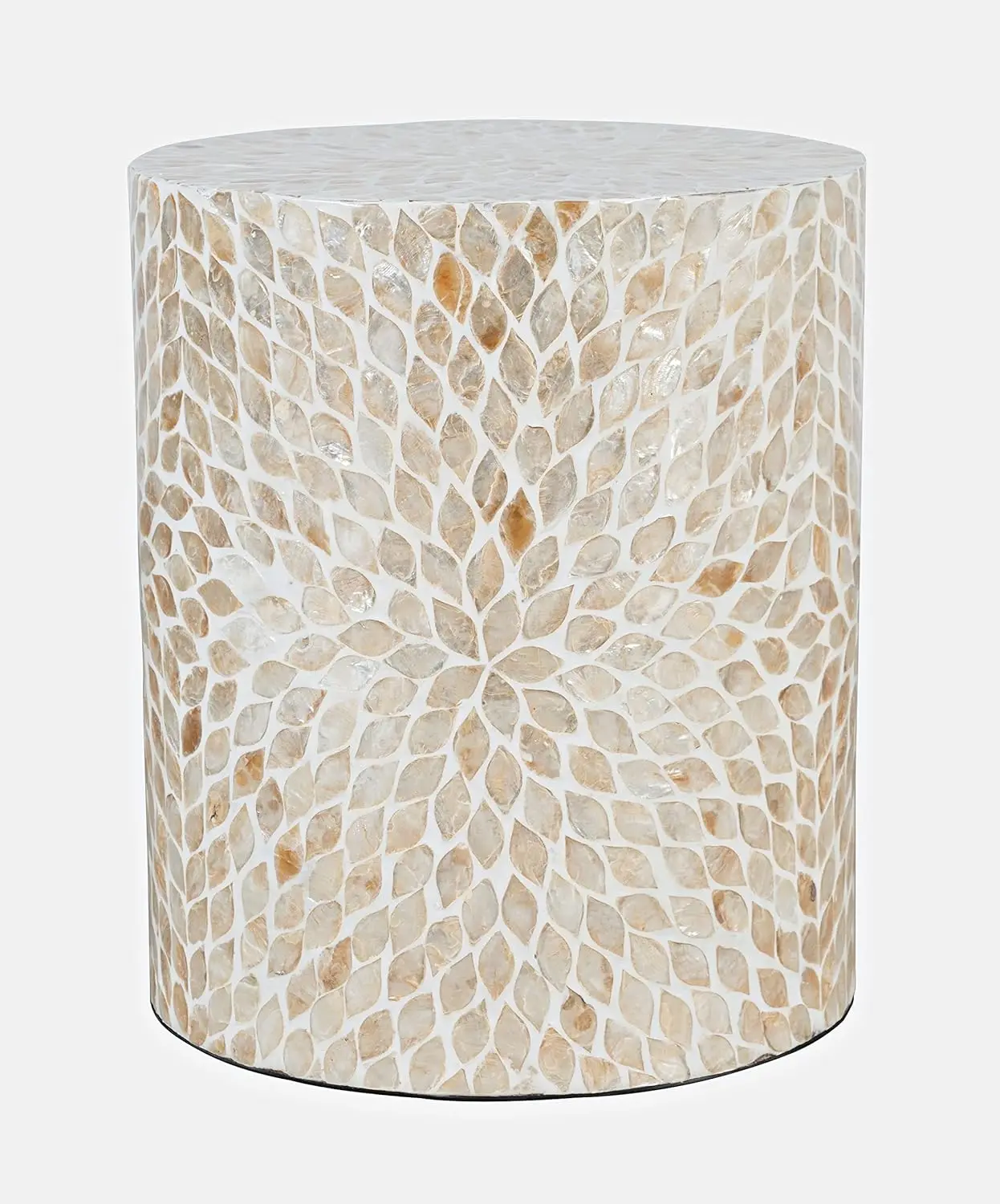 

Global Archive Handcrafted Capiz Shell Terrazzo Modern Accent End Table