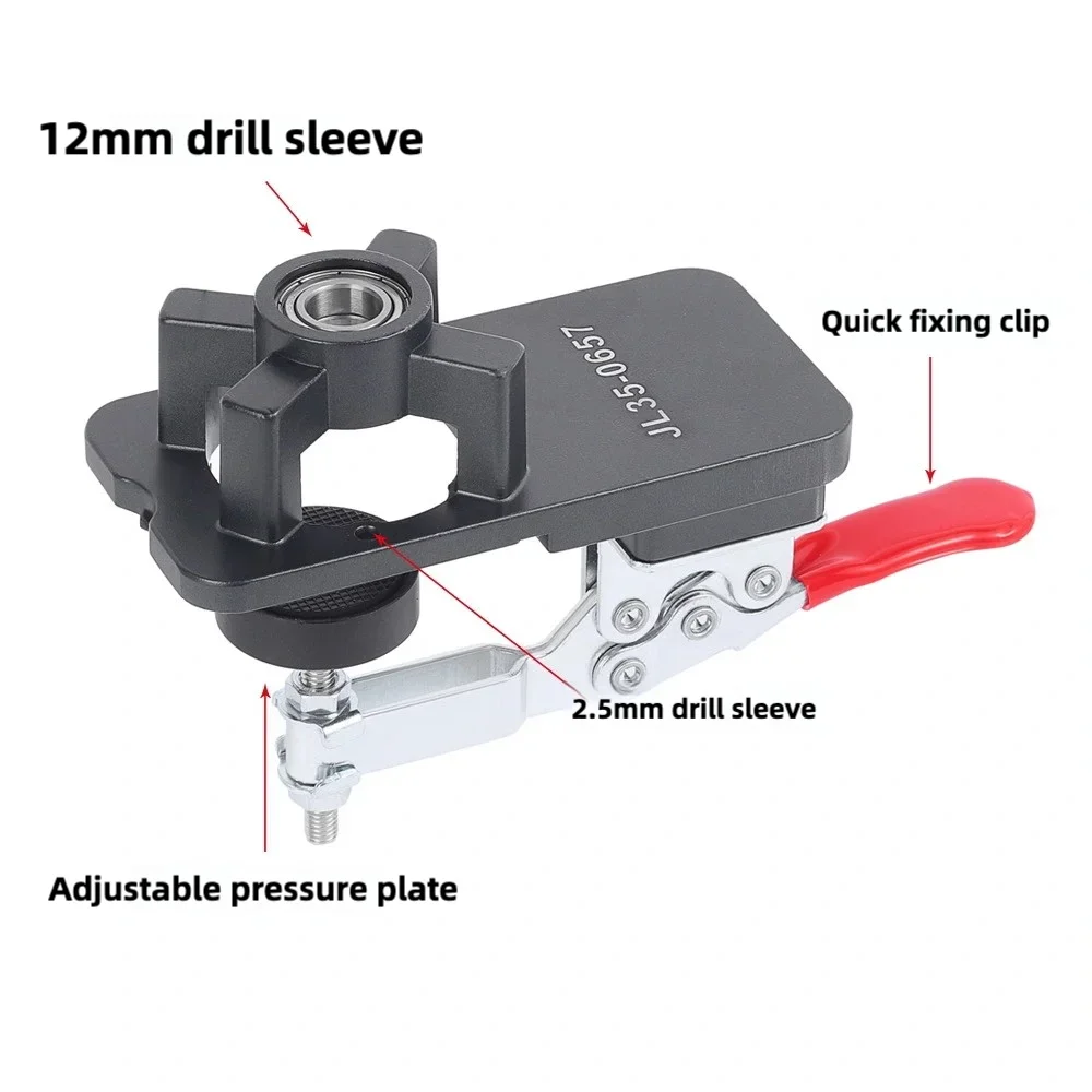 Woodworking Upgrade 35mm Concealed Hinge Jig Kit Hinge Boring Jig Drilling Guide Locator for Face Frame Cabinet Cupboard Tools