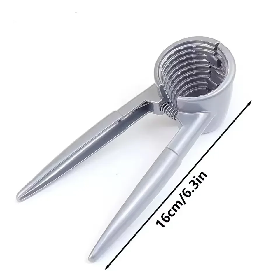 2/1pcs Portable Nut Cracker Silver Metal Walnut Clip Cracker Opener Walnut Plier Nut Shelling Tools Kitchen Gadgets Accessories
