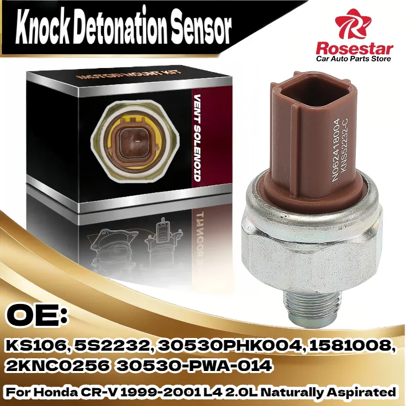 

Knock Detonation Sensor for Honda CR-V 1999-2001 L4 2.0L Naturally Aspirated 30530PHK004 30530-PWA-014 1581008 2KNC0256
