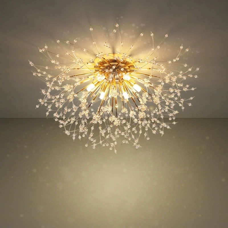 Dandelion lamp bedroom led lights Firework Chandelier designer lustre living room ceiling lights crystal light modern lighting