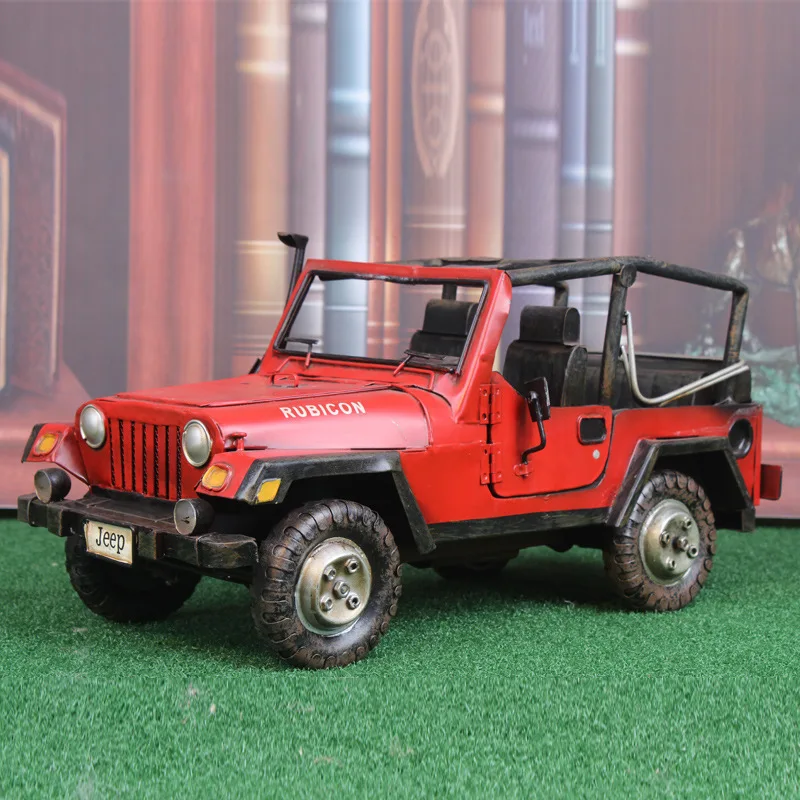 

Delicate version, retro wrought iron with chassis model, handmade crafts home decoration