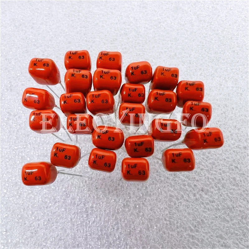 

20Pcs/100Pcs Phili Pilkor CBB Film Capacitors 63V1uF ±10% Pitch=5mm Capacitor