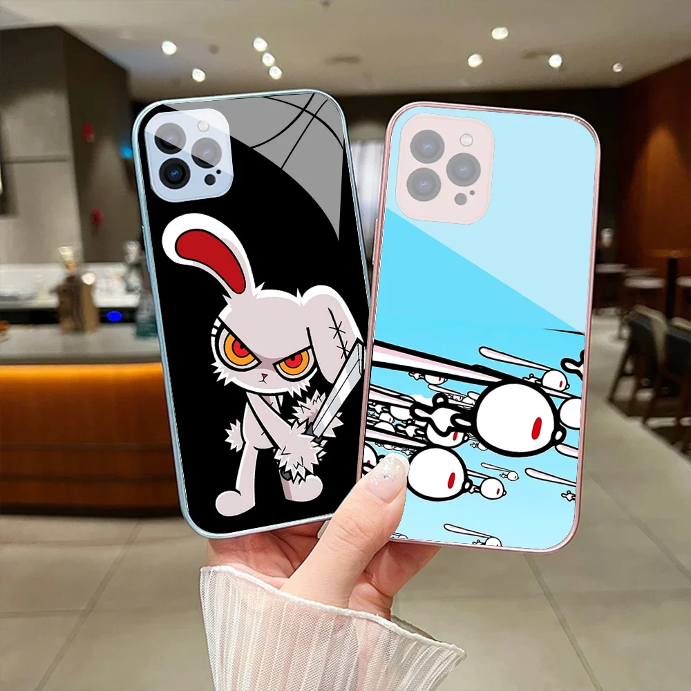 All Purpose Rabbit Phone Case For IPhone 15 14 13 12 Mini 11 Pro Max X XS XR 6 7 8 SE Plus Glass Hard Cover