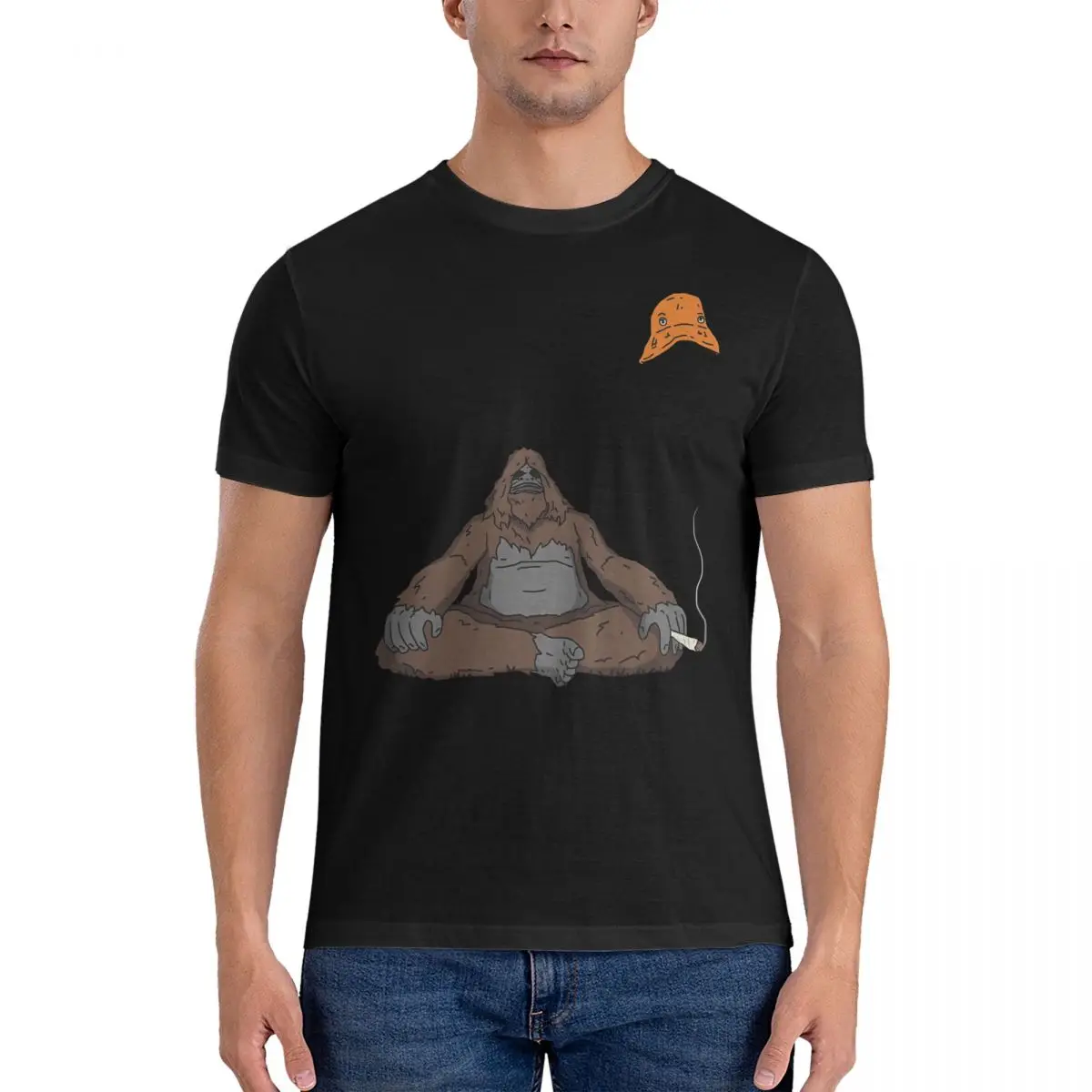 

Wacky T Shirt Men Pure Cotton Awesome T-Shirts Round Collar Sassy The Sasquatch Tees Short Sleeve Tops Gift