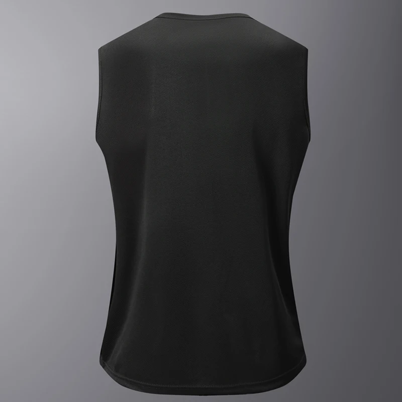 Men Sport Vest Breathable Ice Silk Summer Running Reflective Undershirt Fitness Sports Cycling Quick Dry T-shirt Stretch Vest