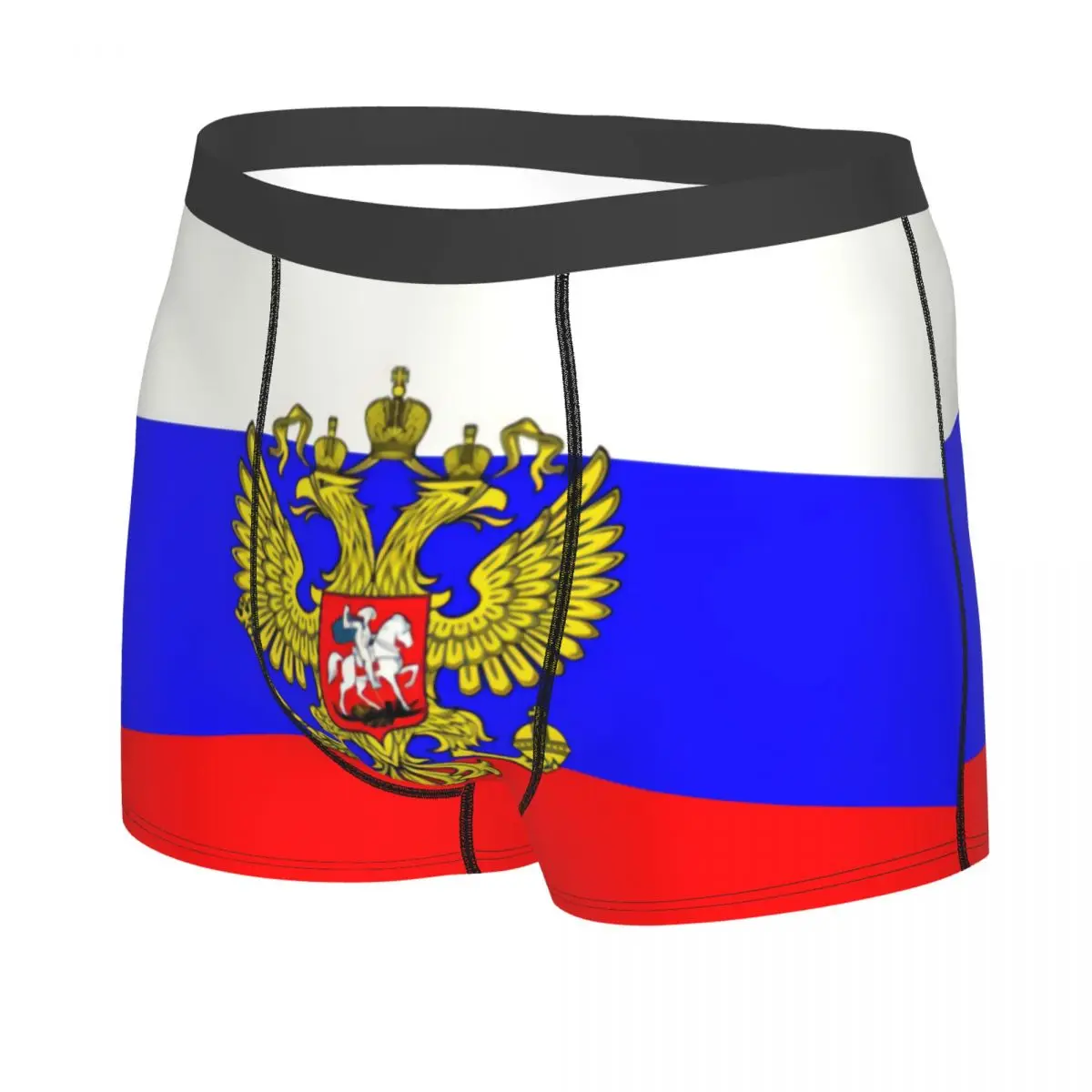 Custom Russian Flag Underwear Men Breathbale Boxer Briefs Shorts Panties Soft Underpants For Homme