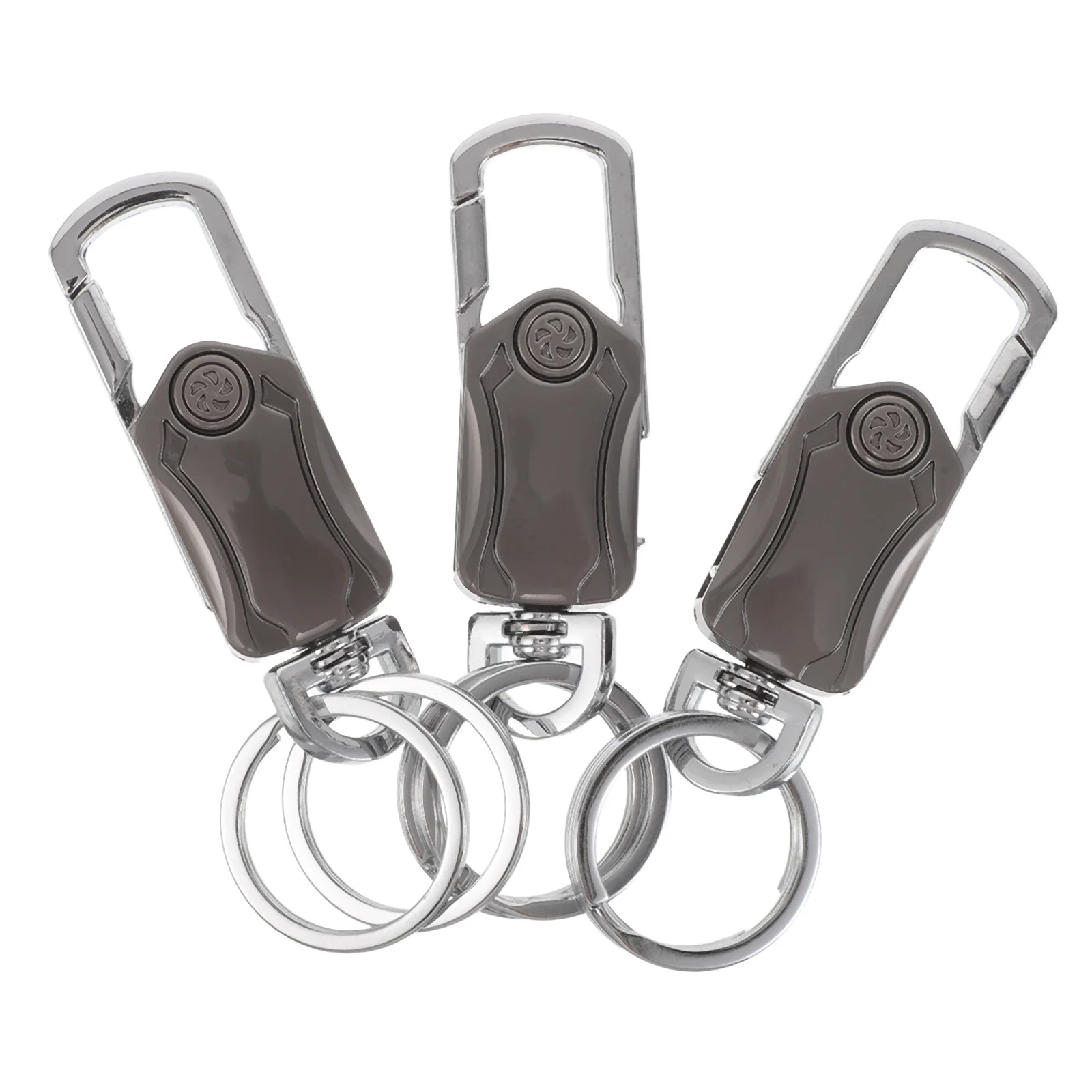 3 Stück kreativer Metall-Schlüsselanhänger Fidget – rotierender Spinner-Schlüsselanhänger – Retro-Taschenanhänger für Handtasche, Geldbörse, Outdoor-Pendelzubehör
