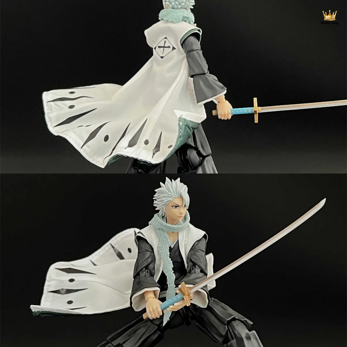 Handmade 1/12 Classic Comic Book Characters Hitsugaya Toushirou Scarf Windbreaker Cloak Accessories Fit shf Action Figures Body