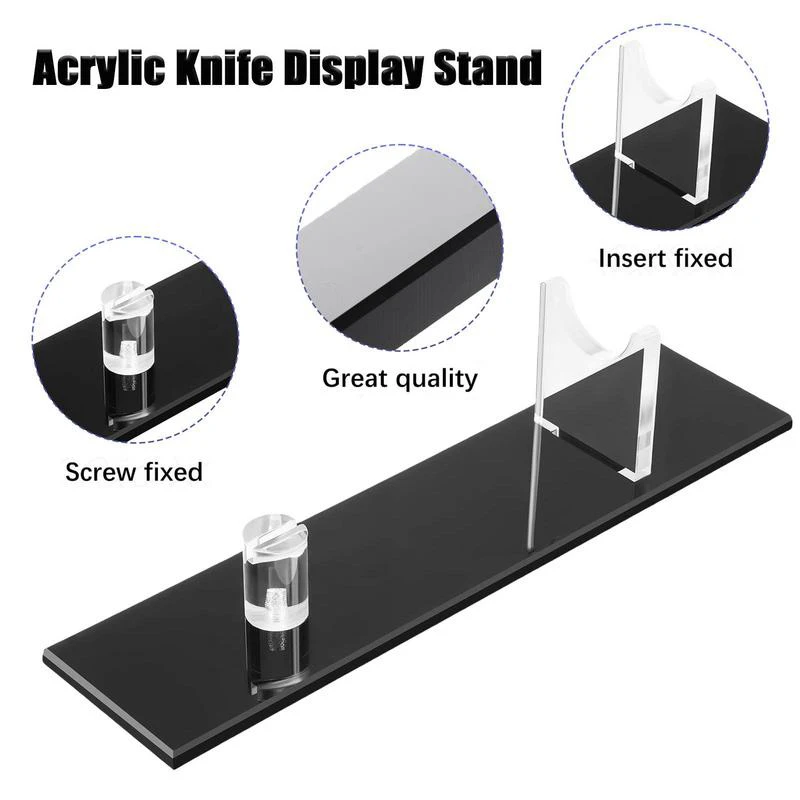 Knives Display Holder Knives Display With Support Frame Knives Collection Display Acrylic Knives Desk Display Stand For Hunting