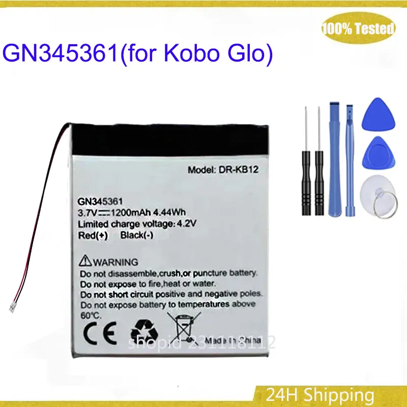 

Аккумулятор GN345361 емкостью 1200 мАч (для Kobo Glo) DR-KB2 для Kobo Glo N613 Electric Book Batteria + инструменты