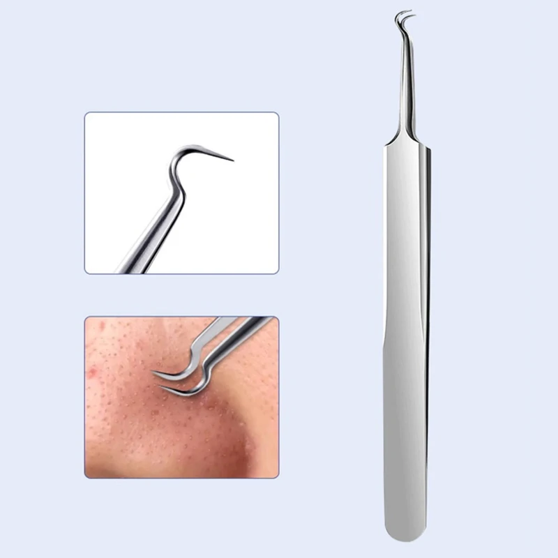 3 * Strumento per la rimozione di punti neri a doppia testa Brufolo in acciaio inossidabile Acne Sebum Rimozione di strumenti per l'estrazione delle imperfezioni del viso per la cura della pelle del viso