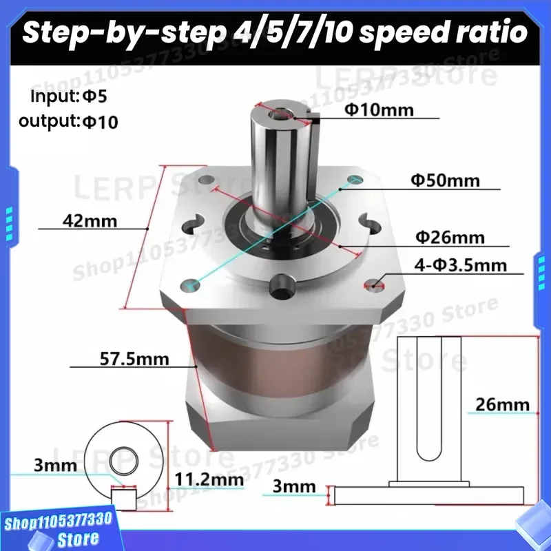 High Performance Planetary Reducer 1:10 Ratio for Packaging Machinery with Excellent Stability and High Repeatability