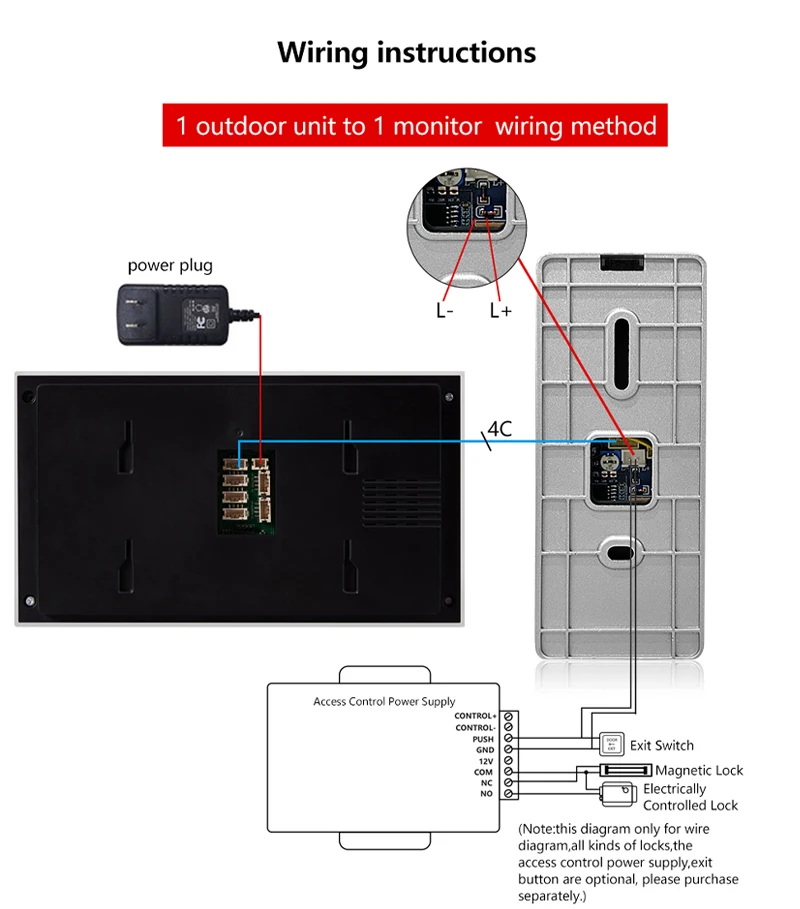 Tuya Wifi Doorbell Door Phone Camera Video  Bell Color Screen Home Intercom For Home Night Version Two-Way Video Door Ring