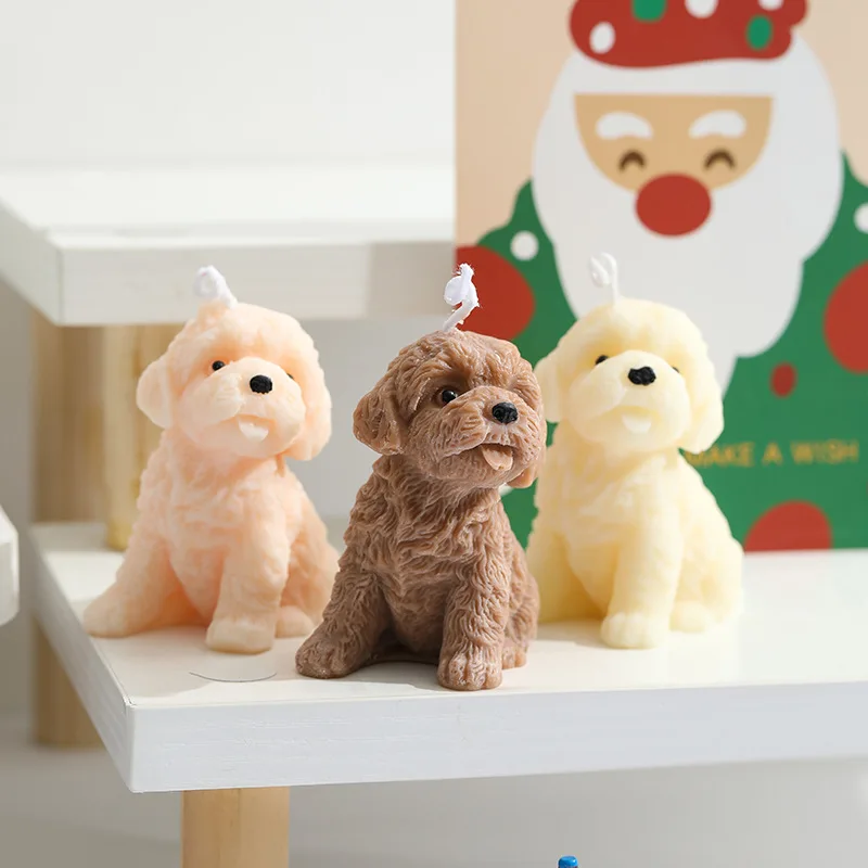 Aesthetic Room Decor Teddy puppy soy wax scented candles Creative Children's Birthday Candle Baby Give Away Gifts Wedding Candle