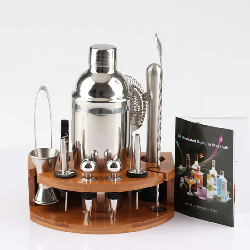 Professional Standard Cocktail Shaker Bar 12 Piece Stainless Steel Bartender Kit Cocktail Shaker Set Bar Tools