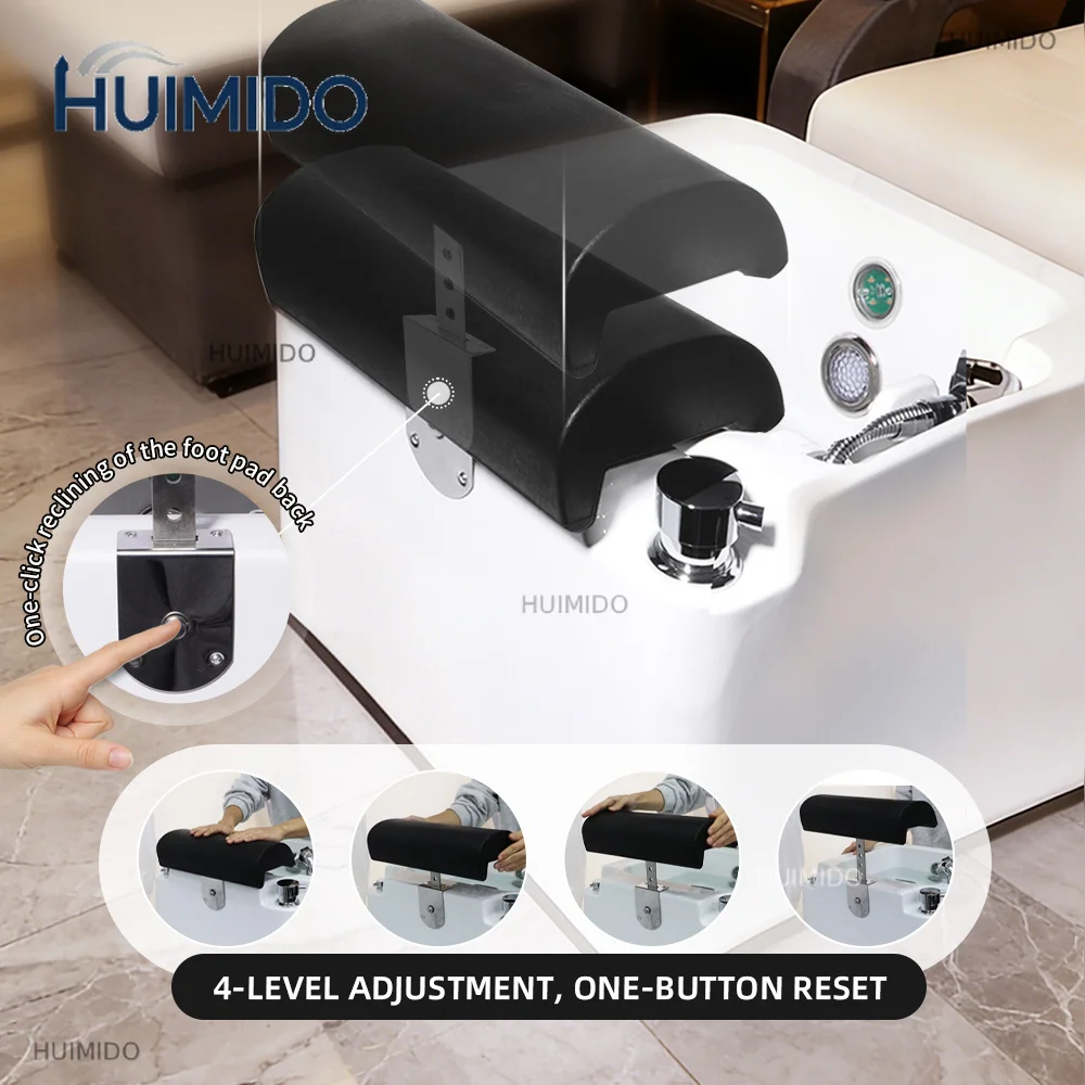 Electric Spa Foot Bath Basin Adjustable Temperature Massage Footbath with Drainage & Disinfection Lights