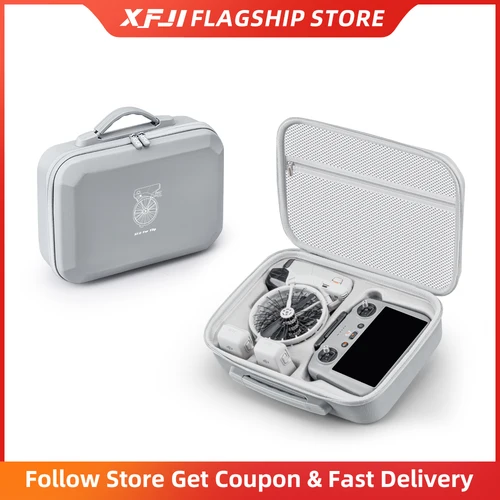 Imagen 1 del producto Estuche de Transporte XFJI para DJI FlipTravel, Bolsa Protectora de Almacenamiento, Piel Sintética, Resistente a Caídas, Carcasa Rígida, Bolso de Mano, Accesorios para Drones