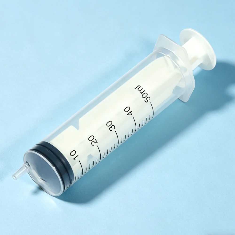 50ml Plastic Syringe Translucent Syringe Measuring Syringe with Cover Measuring Nutrient Hydroponics Mayitr