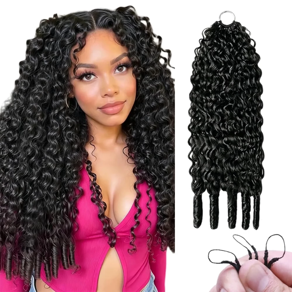 Burmese Curly Miracle Knots Crochet Human Hair 14-26 Inch Peruvian Hair Extensions 60g One Bulk And Braiding Hair 100% Human Hair Bundles Feather Crochet Human Hair For Women 1/2/3 Pieces ALIANNA Hair Reusable Pre-Separated Beginner Friendly Natural Black