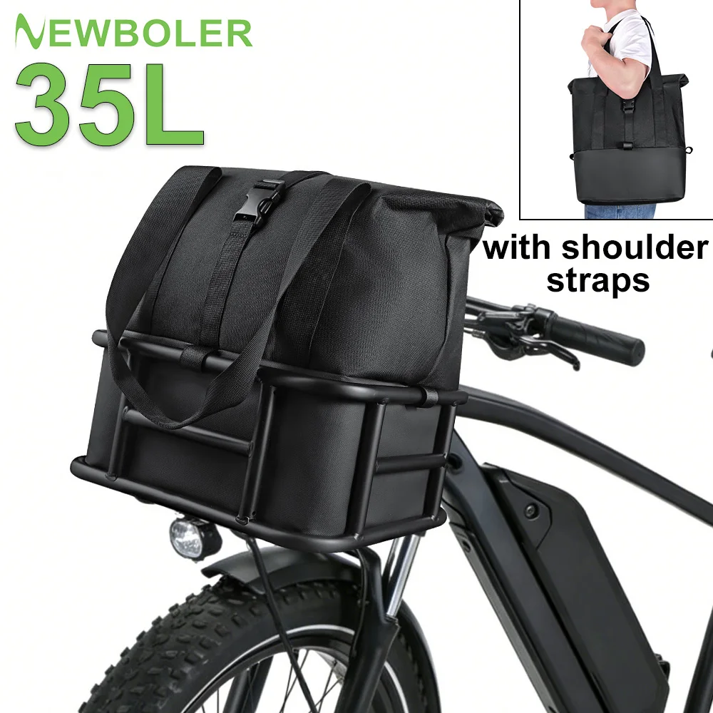 

Велосипедная корзина NEWBOLER E-Bike Cargo Rack Bag из железа, большая вместимость, для заднего багажника, для активного отдыха, путешествий, шопинга, для горных и шоссейных велосипедов