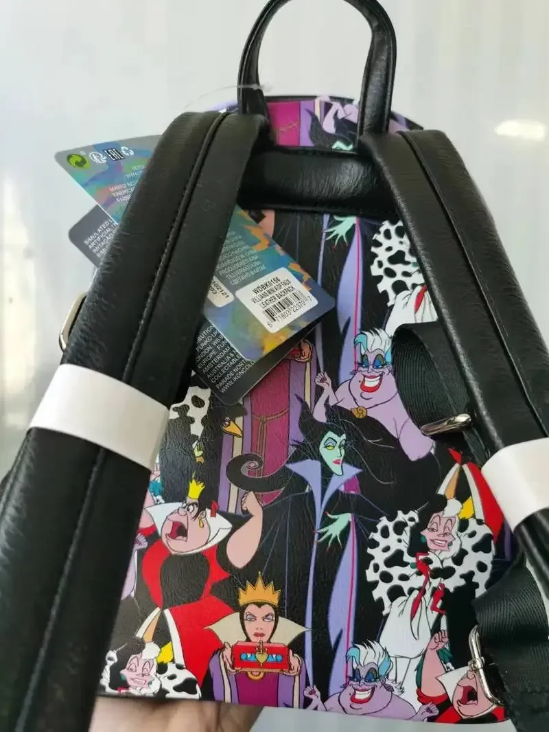 Disney Villain Witch Character Printed Mini Backpack Cartoon Witch Character Fashion Casual And Convenient Children's Schoolbag