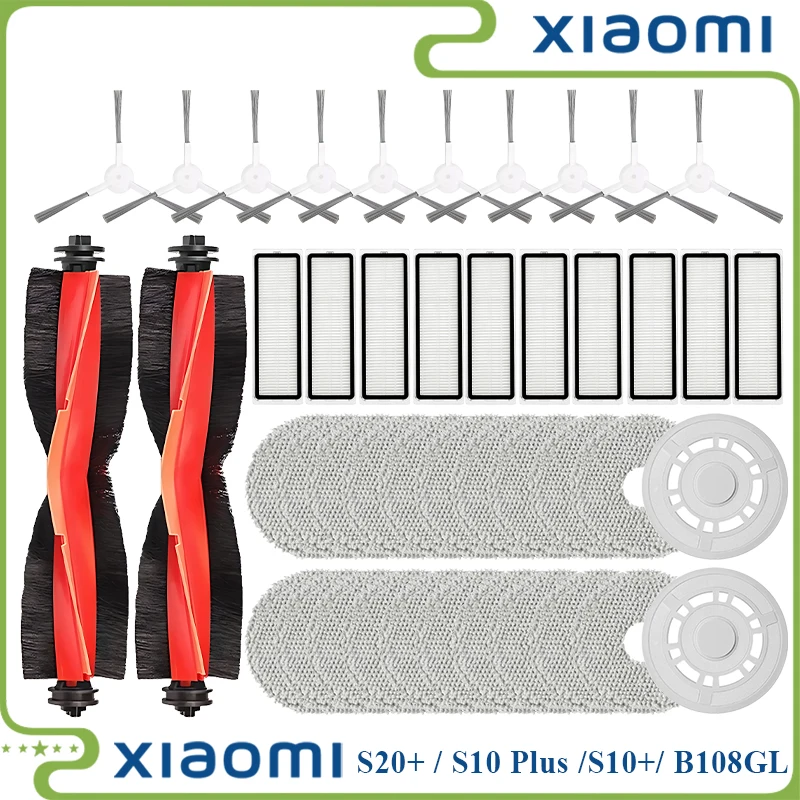 For Xiaomi Robot Vacuum S20+ / S10 Plus /S10+/ B108GL / B105 / B108CN B113CN Parts Accessories Filter Main Side Brush Mop